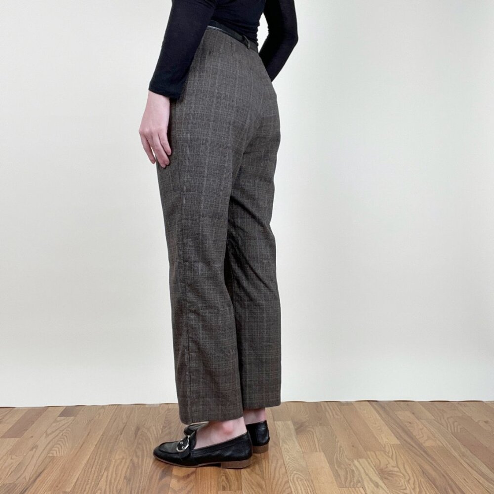 Vintage Handmade High Rise Straight Leg Trouser Pants Preppy Light Dark Academia - Picture 4 of 7